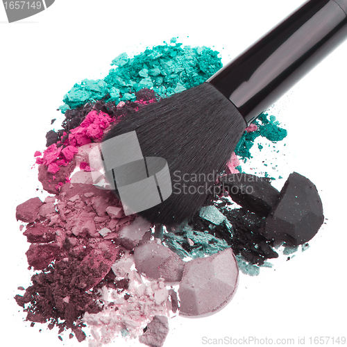 Image of set of multicolor crushed eyeshadows