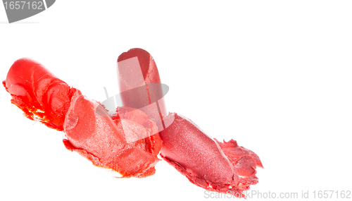 Image of crushed lipsticks