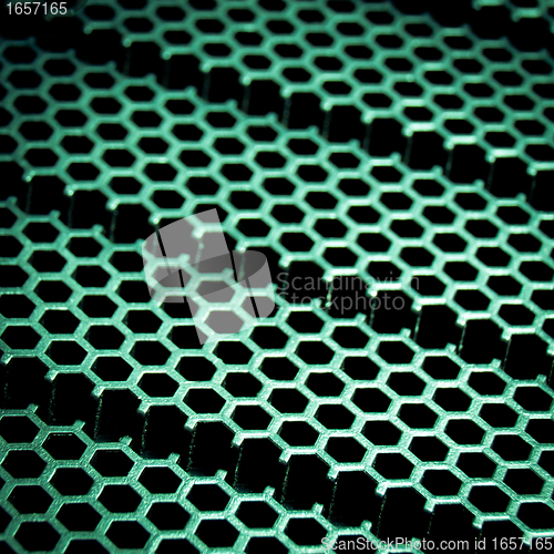 Image of abstract metallic grid