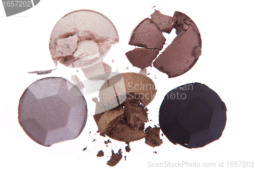 Image of multicolored crushed eyeshadows