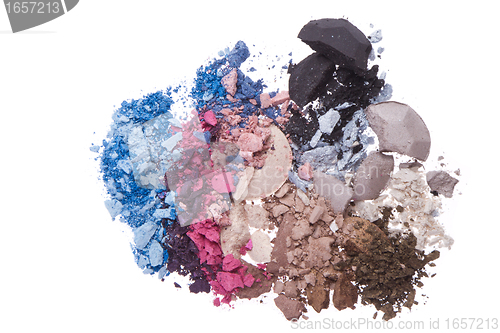 Image of set of multicolor crushed eyeshadows