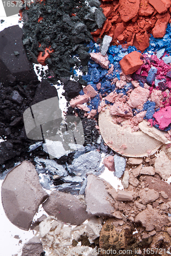 Image of set of multicolor crushed eyeshadows