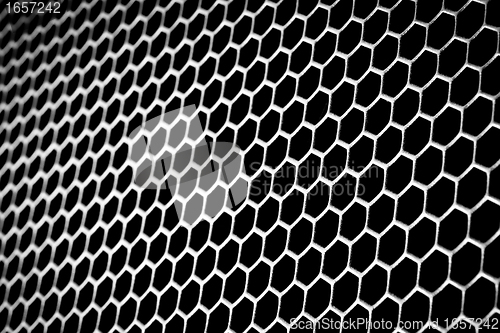 Image of abstract metallic grid