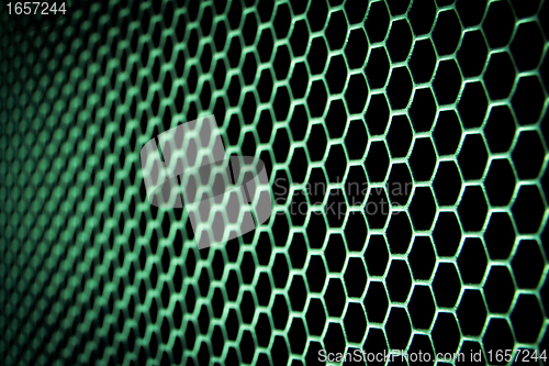 Image of abstract metallic grid