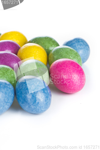 Image of easter eggs isolated