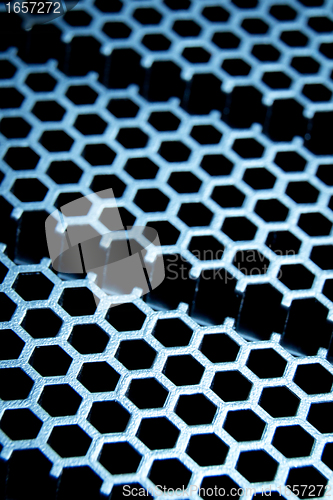 Image of abstract metallic grid