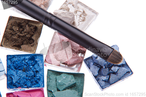 Image of multicolored crushed eyeshadows