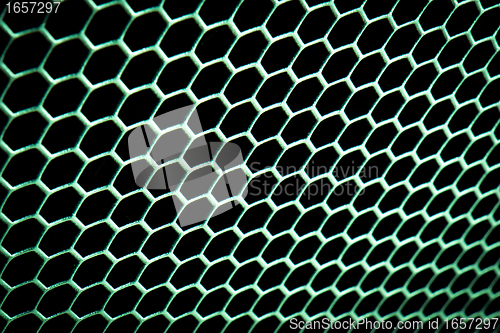 Image of abstract metallic grid