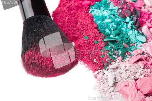 Image of set of multicolor crushed eyeshadows