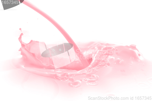 Image of strawberry milk splash