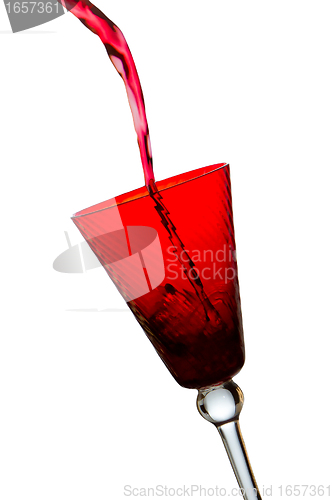 Image of pouring red wine 