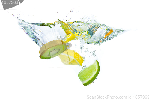 Image of fruit splashing