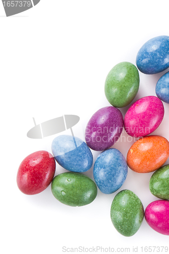 Image of easter eggs isolated