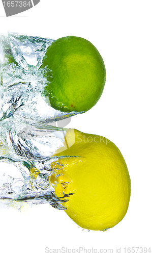 Image of citrus fruit splashing