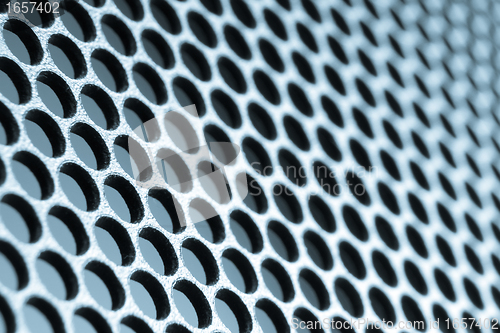 Image of abstract metallic grid