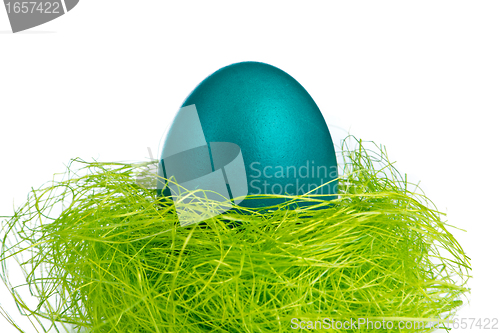 Image of easter egg in nest