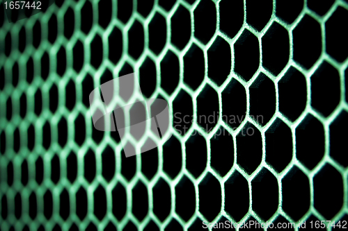 Image of abstract metallic grid