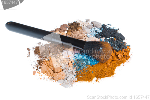 Image of set of multicolor crushed eyeshadows