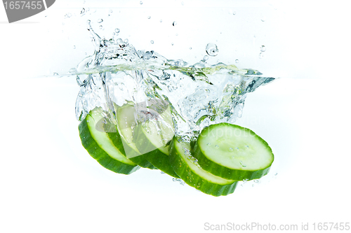 Image of cucumber in water