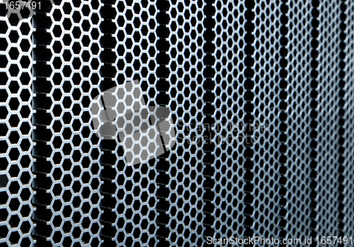 Image of abstract metallic grid