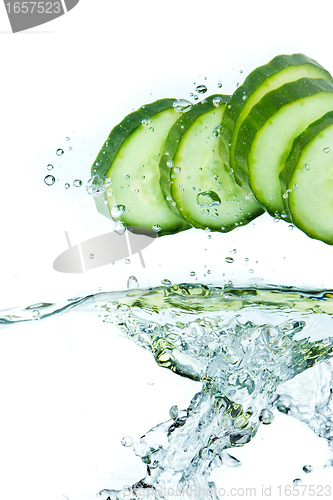 Image of cucumber in water