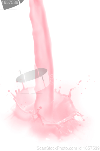 Image of strawberry milk splash