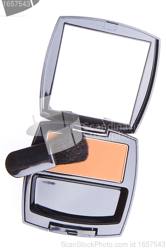 Image of compact blush with brush