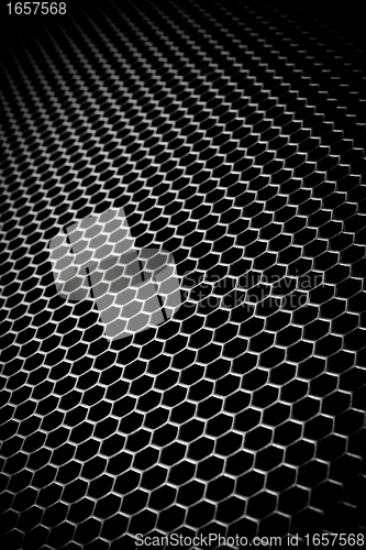 Image of abstract metallic grid