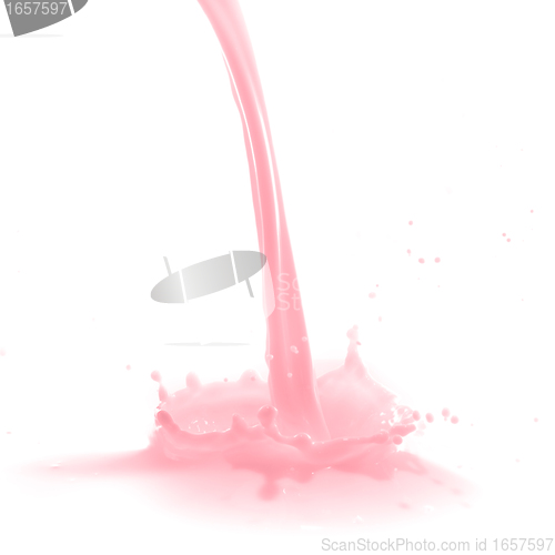 Image of strawberry milk splash