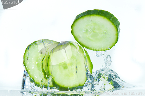 Image of cucumber in water