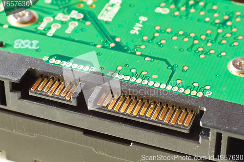 Image of hard drive close up