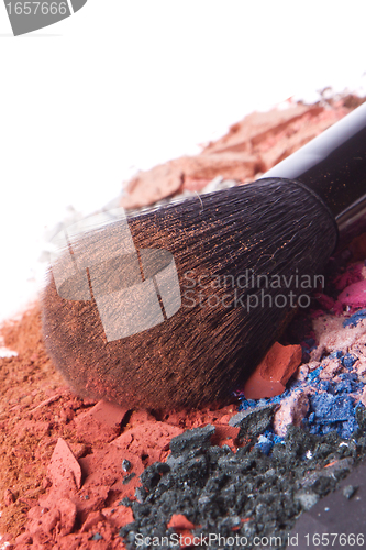 Image of set of multicolor crushed eyeshadows