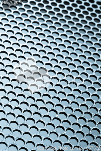 Image of abstract metallic grid