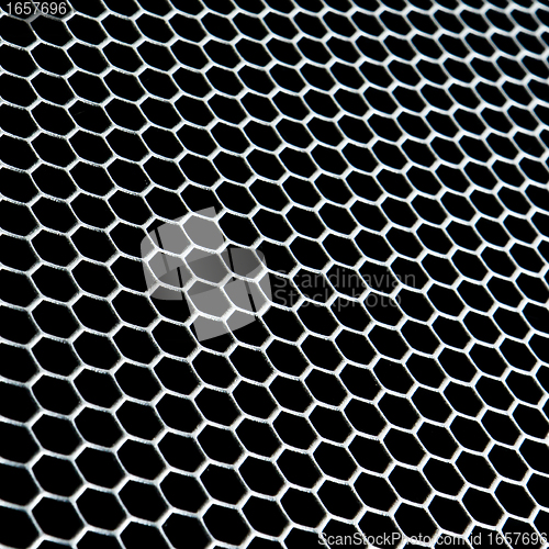 Image of abstract metallic grid