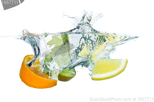 Image of fruit splashing