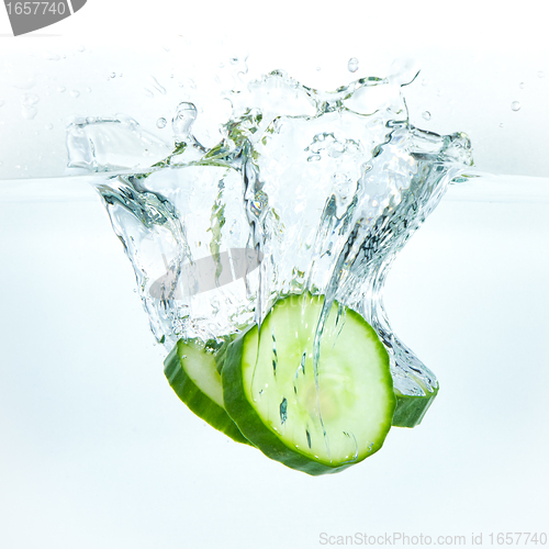 Image of cucumber in water