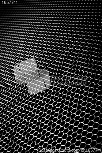 Image of abstract metallic grid