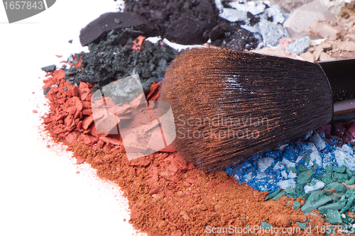 Image of set of multicolor crushed eyeshadows