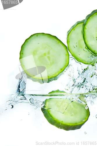 Image of cucumber in water