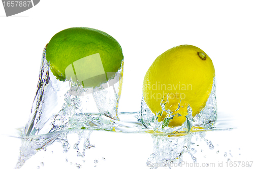 Image of citrus fruit splashing