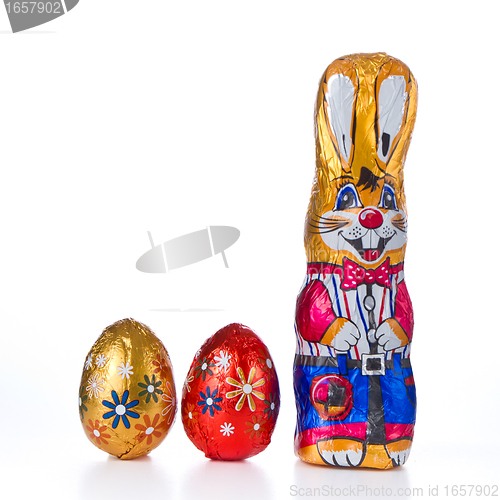 Image of easter bunny with eggs