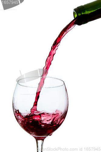 Image of pouring red wine 