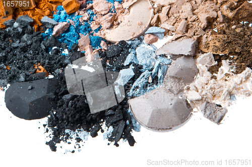 Image of set of multicolor crushed eyeshadows