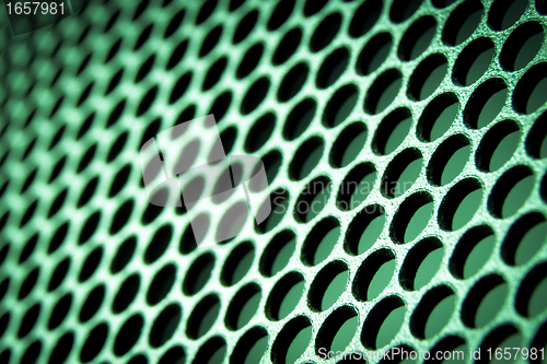 Image of abstract metallic grid