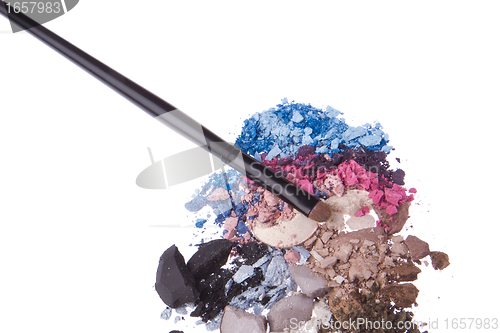 Image of set of multicolor crushed eyeshadows