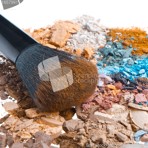 Image of set of multicolor crushed eyeshadows