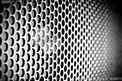 Image of abstract metallic grid