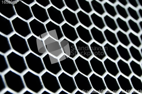 Image of abstract metallic grid