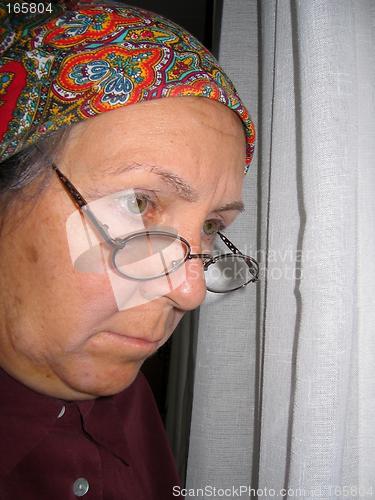 Image of Elderly woman in the window