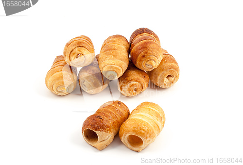 Image of Small group of italian cannoli pastry